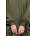 Jade Green Co-Ord set- Loose fit front open Top with sleeveless inner abaya 